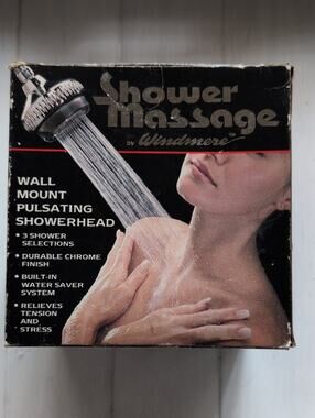 Vintage Windmere Shower Massage Wall-Mount Pulsating Showerhead - Chrome